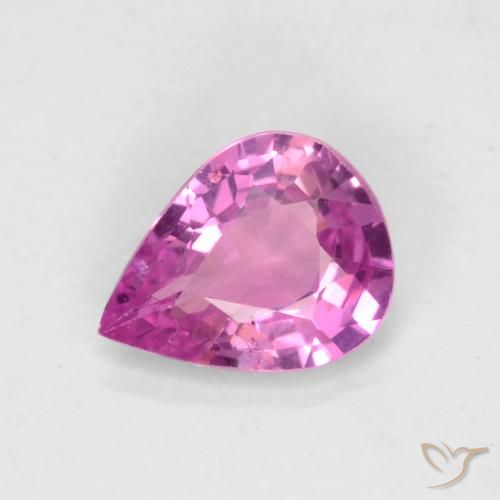 0.54ct طبيعي وردى-أرجوانى زفير, شكل الكمثرى, قليلا جدا