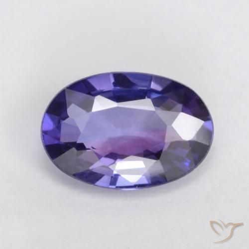 0.50ct طبيعي وردى-أرجوانى زفير, بيضوي, قليلا جدا