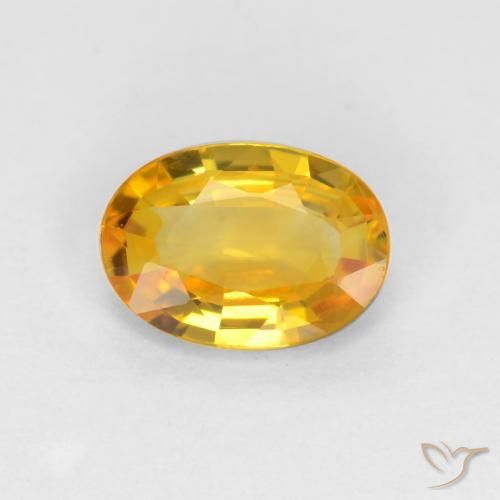 0.62ct طبيعي ذهبي زفير, بيضوي, VVS-VS