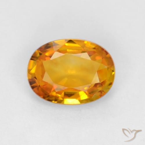 0.82ct طبيعي برتقالى متوسط زفير, بيضوي, VVS-VS