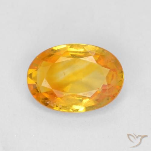 0.70ct طبيعي ذهبى متوسط زفير, بيضوي, قليلا جدا