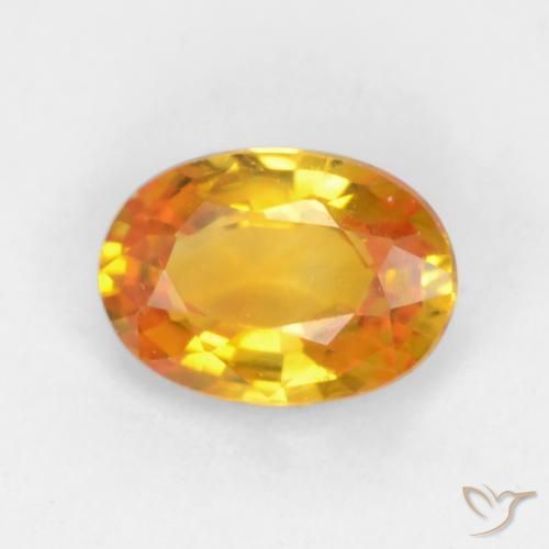 0.58ct طبيعي ذهبى-برتقالى فاتح-متوسط زفير, بيضوي, VVS-VS