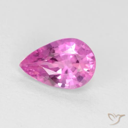 0.50ct طبيعي أرجوانى متوسط زفير, شكل الكمثرى, قليلا جدا