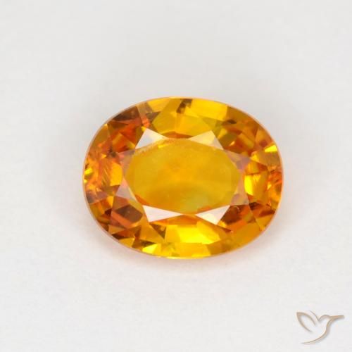 0.72ct طبيعي برتقالى متوسط زفير, بيضوي, VVS-VS