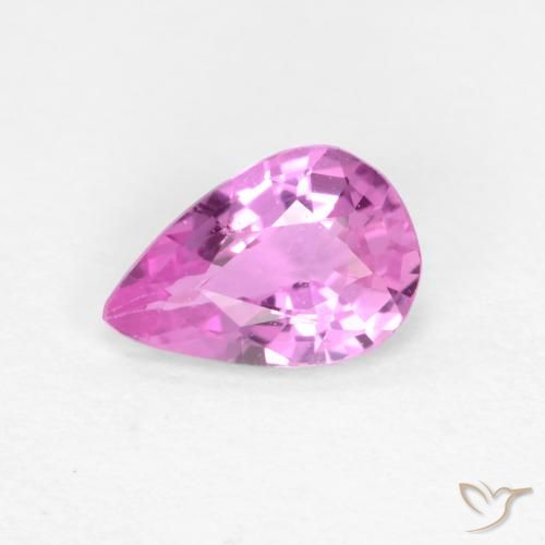 0.46ct طبيعي أرجوانى وردى غامق زفير, شكل الكمثرى, VVS-VS