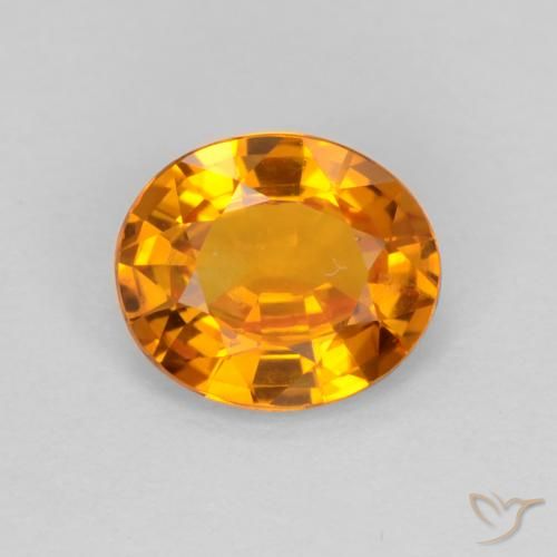 0.70ct طبيعي ذهب زفير, بيضوي, قليلا جدا