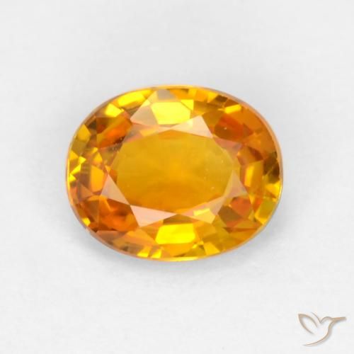 0.53ct طبيعي ذهب زفير, بيضوي, قليلا جدا