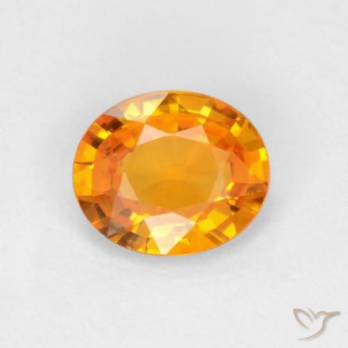0.49ct طبيعي برتقالى داكن زفير, بيضوي, VVS-VS