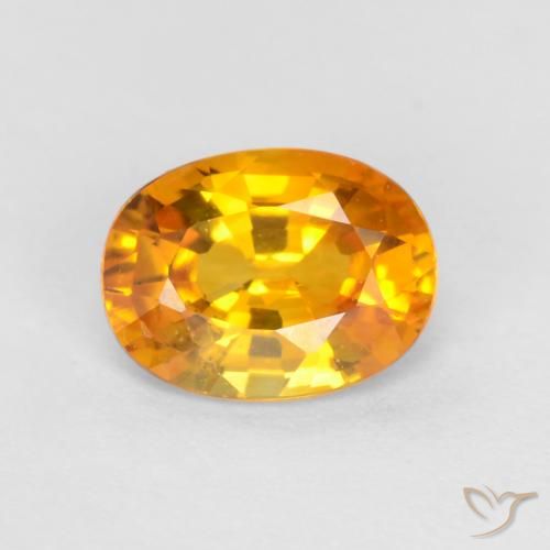 0.78ct طبيعي برتقالي زاهى زفير, بيضوي, قليلا جدا