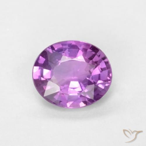 0.39ct طبيعي أرجوانى كثيف زفير, بيضوي, قليلا جدا
