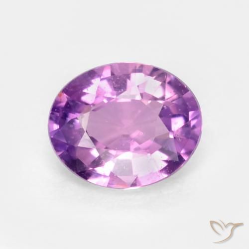 0.54ct طبيعي أرجوانى متوسط زفير, بيضوي, قليلا جدا