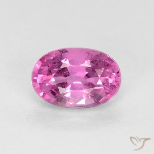 0.62ct طبيعي وردى-أرجوانى زفير, بيضوي, قليلا جدا