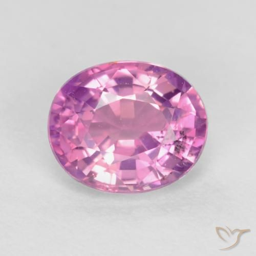 0.67ct طبيعي أرجوانى متوسط زفير, بيضوي, قليلا جدا