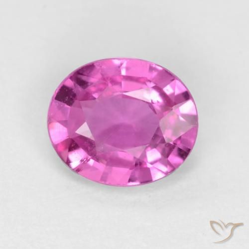0.49ct طبيعي أرجوانى وردى زفير, بيضوي, قليلا جدا