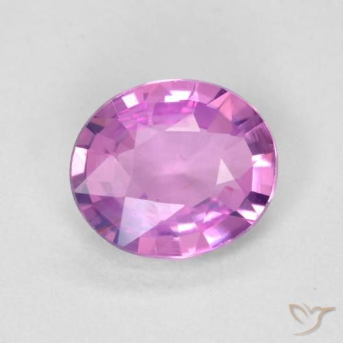 0.49ct طبيعي أرجوانى وردى غامق زفير, بيضوي, VVS-VS