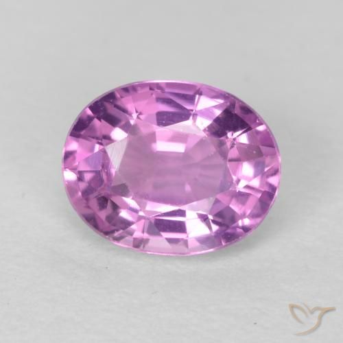 0.61ct طبيعي أرجوانى بنفسجى وردى زفير, بيضوي, VVS-VS