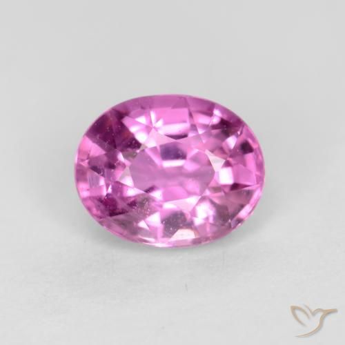 0.54ct طبيعي أرجوانى وردى لامع زفير, بيضوي, VS-SI