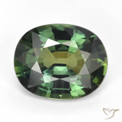 5.17ct طبيعي أخصر بنى زفير, بيضوي, VVS