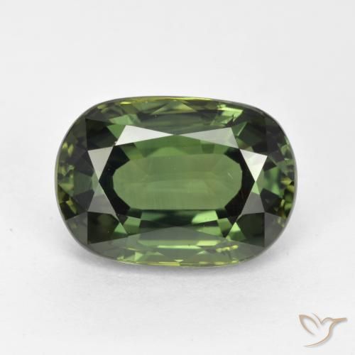 4.05ct طبيعي أخصر بنى زفير, بيضوي, VVS