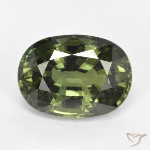 5.35ct طبيعي الأخضر الغامق زفير, بيضوي, VVS