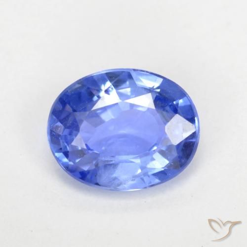 0.63ct طبيعي أزرق باستيلى زفير, بيضوي, VVS-VS