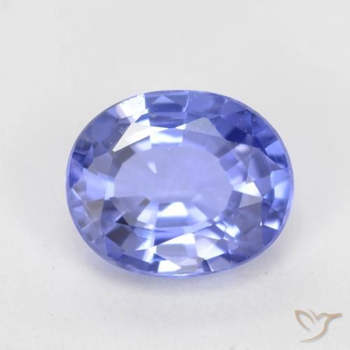 0.77ct طبيعي أزرق بنفسجى كثيف زفير, بيضوي, قليلا جدا