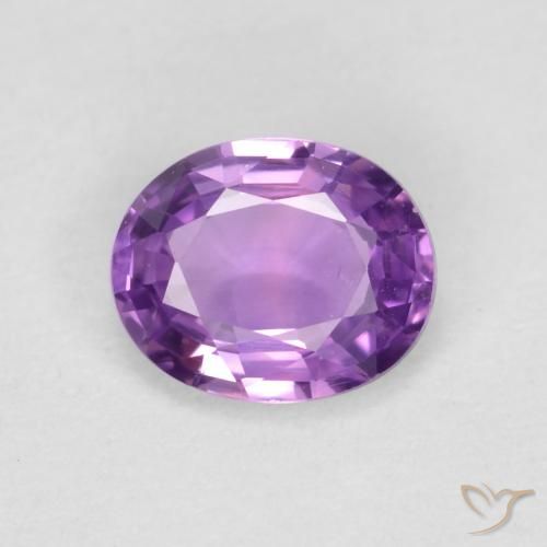 0.43ct طبيعي بنفسجى أرجوانى متوسط زفير, بيضوي, VVS-VS