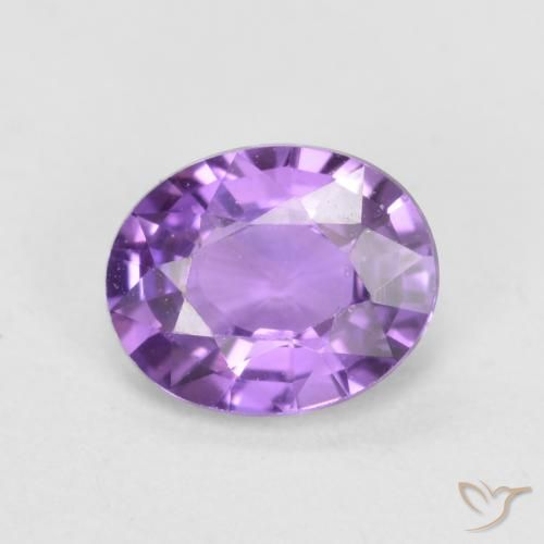 0.51ct طبيعي بنفسجى وردى متوسط زفير, بيضوي, VVS-VS