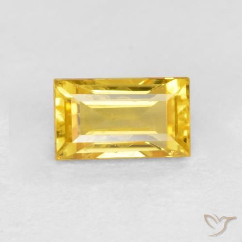 0.41ct طبيعي ذهبي زفير, باجيت, قليلا جدا