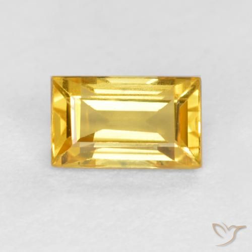 0.45ct طبيعي ذهبي زفير, باجيت, VVS-VS