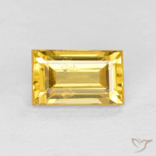 0.46ct طبيعي ذهبي زفير, باجيت, قليلا جدا