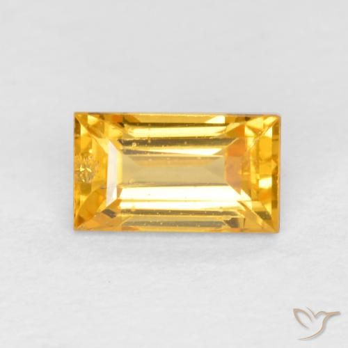 0.42ct طبيعي ذهبى متوسط زفير, باجيت, قليلا جدا, Photo A
