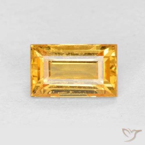 0.41ct طبيعي برتقالى ذهبة زفير, باجيت, VS-SI