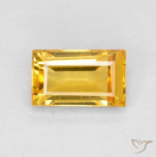 0.42ct طبيعي ذهبى متوسط زفير, باجيت, قليلا جدا