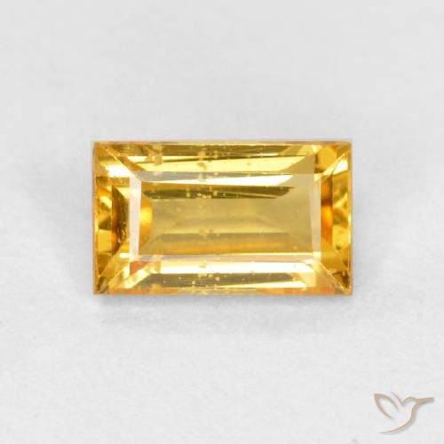 0.39ct طبيعي ذهبي زفير, باجيت, قليلا جدا