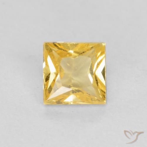 0.37ct طبيعي أصفر توسكانا زفير, مربع, قليلا جدا