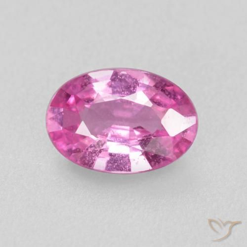 0.51ct طبيعي أرجوانى متوسط زفير, بيضوي, VS-SI