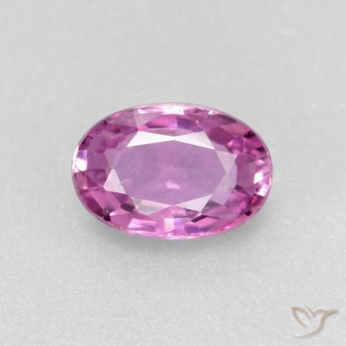 0.50ct طبيعي أرجوانى وردى غامق زفير, بيضوي, VVS-VS