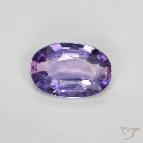 0.40ct طبيعي وردى-أرجوانى زفير, بيضوي, قليلا جدا