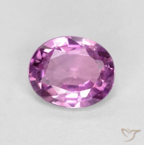 0.43ct طبيعي أرجوانى متوسط زفير, بيضوي, VVS-VS