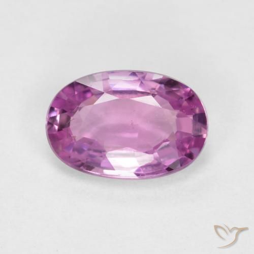 0.44ct طبيعي وردى-أرجوانى زفير, بيضوي, قليلا جدا