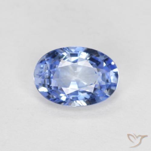 0.56ct طبيعي أزرق باستيلى زفير, بيضوي, قليلا جدا