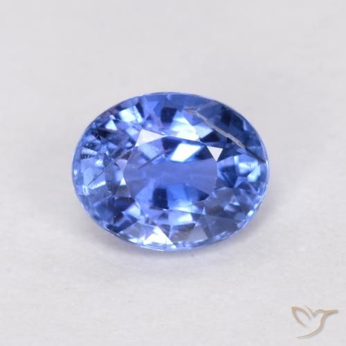 0.52ct طبيعي أزرق فاتح زفير, بيضوي, SI