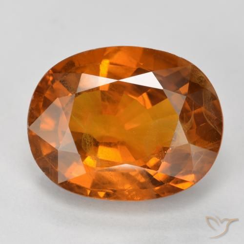 5.58ct طبيعي برتقالى غامق زفير, بيضوي, VS-SI