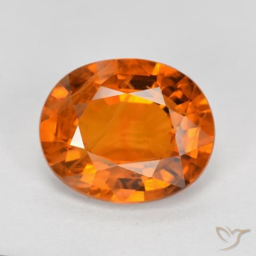 4.03ct طبيعي برتقالى متوسط زفير, بيضوي, VS-SI