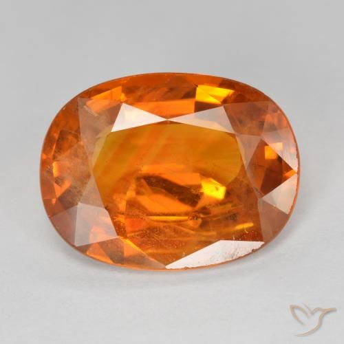 6.78ct طبيعي برتقالى متوسط زفير, بيضوي, VS-SI
