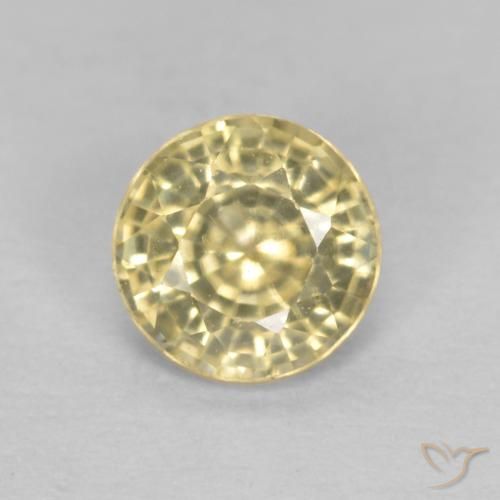 0.52ct طبيعي لون كريمى زفير, دائري, قليلا جدا