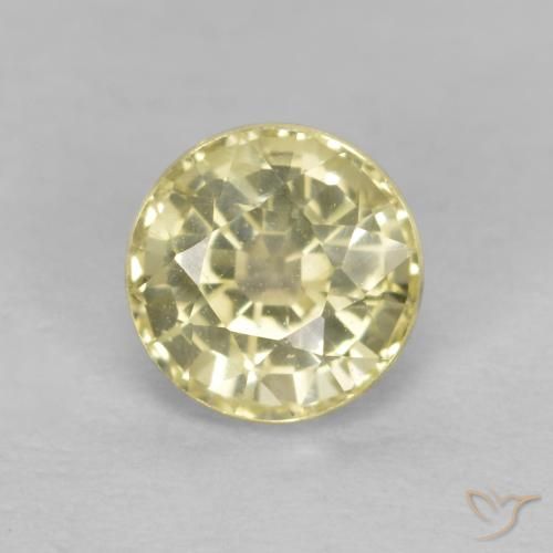 0.53ct طبيعي أصفر لاجونا فاتح زفير, دائري, VVS-VS