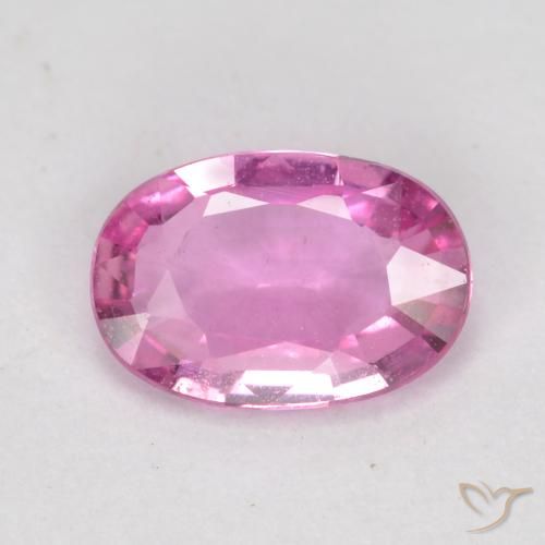 0.66ct طبيعي أرجوانى وردى لامع زفير, بيضوي, VS-SI