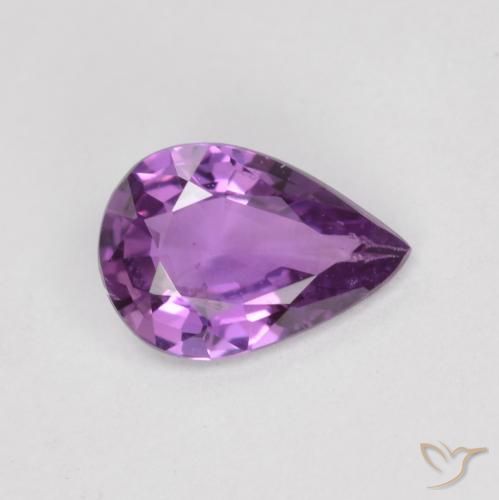 0.47ct طبيعي بنفسجي أرجواني زفير, شكل الكمثرى, قليلا جدا